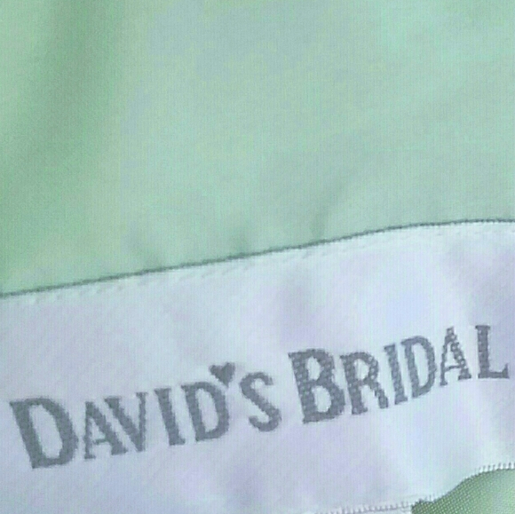 David's Bridal Mint Bridesmaid Dress - Picture 12 of 16